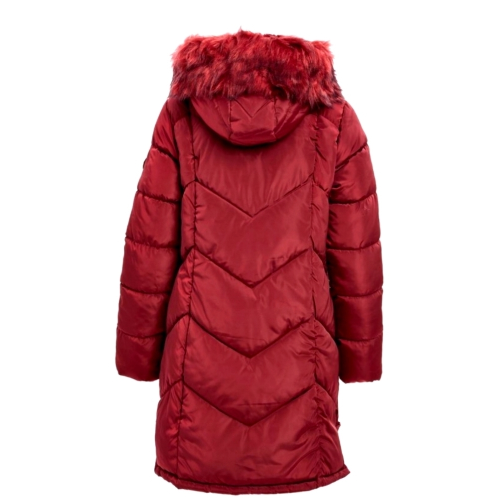 Ladies Puffer Winter Jacket Size Small in Merlot Red